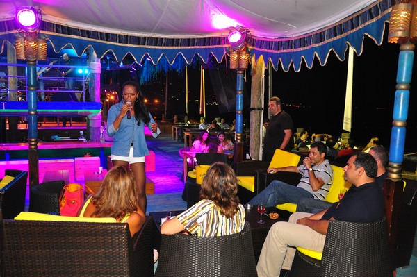 Cinda at the Beach Bar